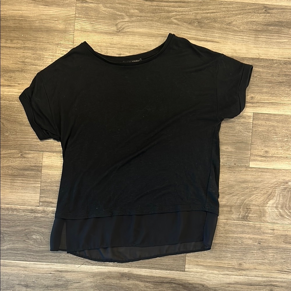 Banana Republic Black Relaxed Short Sleeve Tee